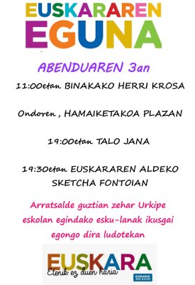 euskeraren eguna egitaraua