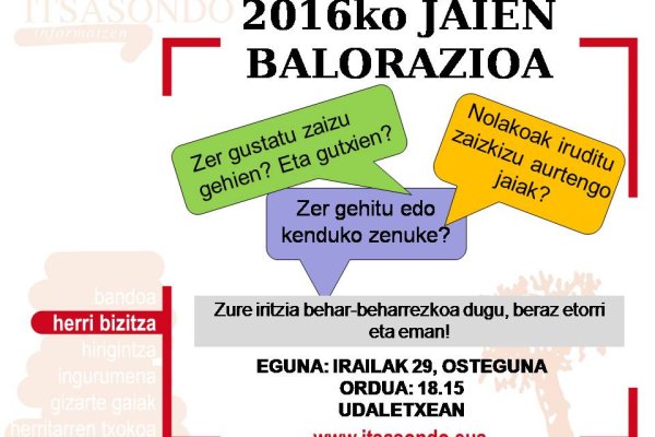 JAIEN BALORAZIOA